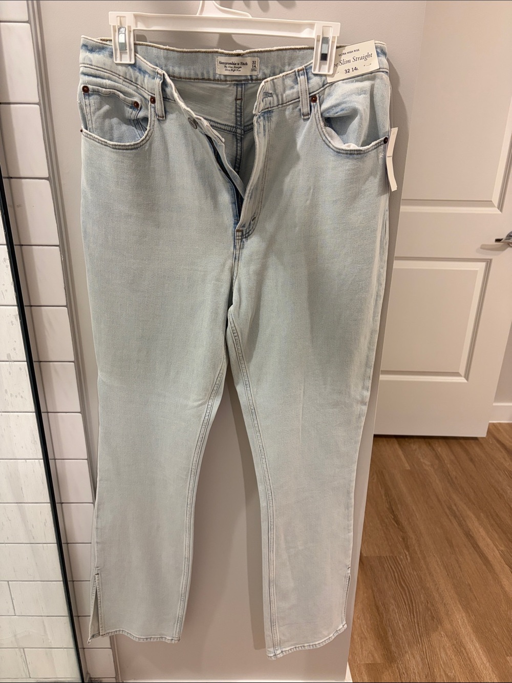 Abercrombie & Fitch Pale Blue Straight Leg Jeans